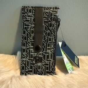 Badgley Mischka Black Vegan Leather Credit Card Holder